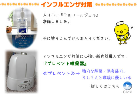 インフルエンザ対策
